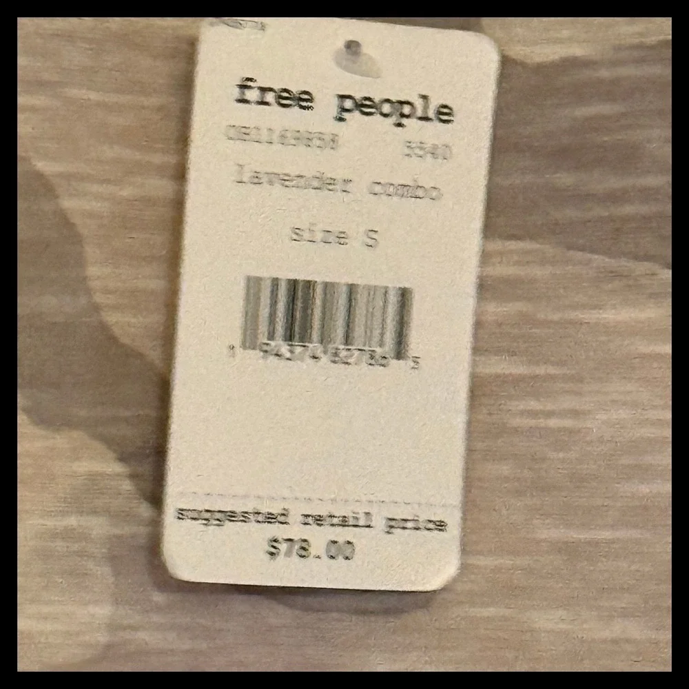 NWT Free People We The Free Camouflage Print T Shirt Lavender Combo Size Small